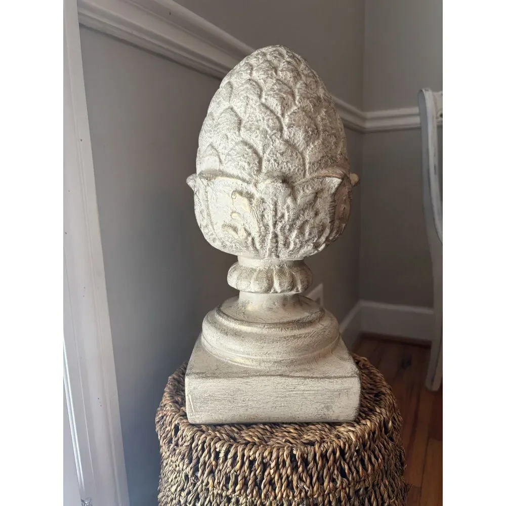 Vintage Cast Stone Artichoke Finial